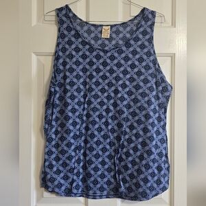 Faded Glory Navy Diamond Tank Top